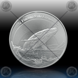 1oz ST. VINCENT & GRENADINES $2 Dollars 2023 (WHALE) BU