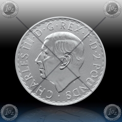 1oz V. BRITANIJA 2 Pounds 2023 (King Charles III) UNC