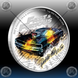 1oz Niue $2 Dollars 2023 (Fast and Furious - Quarter Mile at a Time) PROOF / Color