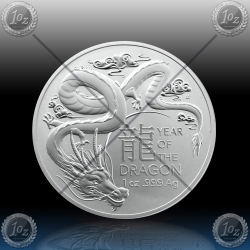 1oz AVSTRALIJA (RAM) 1 Dollar 2024 (LUNAR - Year of the DRAGON) BU