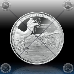 1oz CONGO 20 FRANCS 2024 (PREHISTORIC LIFE / SUCHOMIMUS) BU