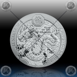 1oz RUANDA 2024 (LUNAR - Year of the Dragon) BU