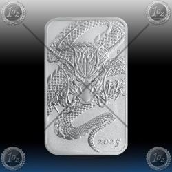 1oz AUSTRALIA 1 Dollar 2025 (ORIENTAL DRAGON - Rectangular) UNC