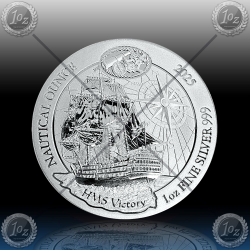 1oz RUANDA 2025 (Nautical Ounce - HMS Victory) BU 1oz RUANDA 2025 (Nautical Ounce - HMS Victory) BU