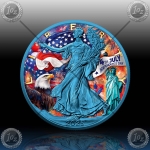 1oz ZDA $1 Dollar 2025 "AMERICAN Silver Eagle" COLOR