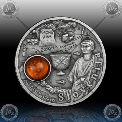 Niue / SLOVENIJA 1 Dollars 2025 (Amber Route) Antique Finish