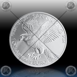 1oz SAN MARINO 5 Evro 2026 (PEREGRINE FALCON) BU