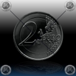 2 EVRO SLOVENIJA 2020 "ADAM BOHORIČ" Black Rhodium + 24k Gold