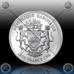 1oz GABON 1000 Francs CFA "Springbock" 2014