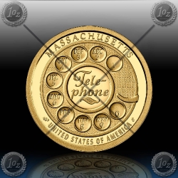 ZDA 2 x 1 Dollar 2020 (American Innovation - Massachusetts / Telephone) P+D