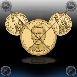 ZDA 1 Dollar (40th President) 2016 P + D " 	Ronald Reagan" UNC