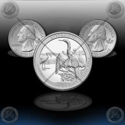 ZDA 25 Cents (25th Quarters) 2014 "Florida - Everglades National Park" P+D