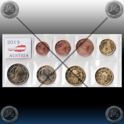 AVSTRIJA SET kovancev 2019 (1 Cent - 2 Euro) UNC