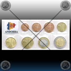ANDORRA SET kovancev (1 Cent - 2 Evro) UNC