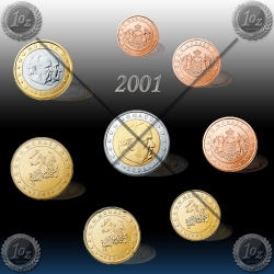 SET kovancev (1 Cent-2€) MONAKO 2001