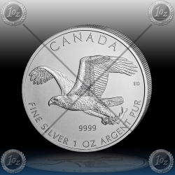 1oz KANADA $5 Birds of Prey "BALD EAGLE" 2014